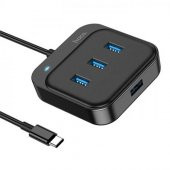 Coofbe 0.2Mt 4in1 Hub Type-C to USB3.0 Çevirici Dönüştürücü 4x USB3.0 Port Veri Aktarım Adaptörü - 4