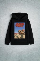 Oscar Çöllerde Özel Tasarım Baskılı Çocuk Kapşonlu Sweatshirt Hoodie - 1