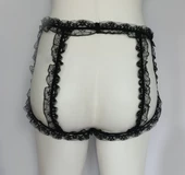 ASM1136 Kadın Siyah Kral Tacı Dantel Boxer thumbnail 7