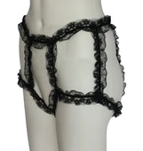 ASM1136 Kadın Siyah Kral Tacı Dantel Boxer thumbnail 2