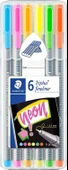 Staedtler Triplus 6'lı 0.3mm Üçgen Fineliner Neon Kalem Seti / SB6CS3 thumbnail 1