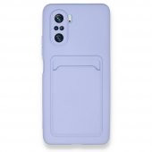 Xiaomi Redmi K40 Pro Kılıf Kelvin Kartvizitli Silikon - Lila - 1