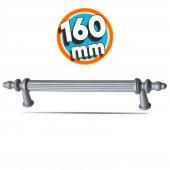 Çekmece Banyo Mutfak Dolap Kapak Kulpu Kulbu 160 mm Gri Sert Plastik Kulp - 1