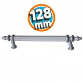 Çekmece Banyo Mutfak Dolap Kapak Kulpu Kulbu 128 mm Gri Sert Plastik Kulp - 1