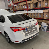 Toyota Corolla 2013-2018 Difüzör Arka Tampon Eki 4 Egzoz Çıkışlı Gri Tip - 4