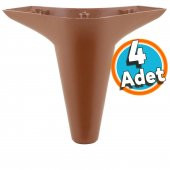 Mobilya Kanepe Baza Sehpa TV Ünitesi Koltuk Ayağı 12 cm Kahverengi Baza Ayak (4 ADET) thumbnail 1