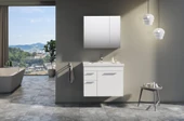 Orka Enez 80 cm Beyaz Banyo Dolabı Alt Modül ve Lavabo - 2