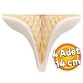 Petek Lüks Mobilya Kanepe Sehpa Tv Ünitesi Koltuk Puf Ayağı 14 Cm Krem Altın Baza Ayakları thumbnail 1