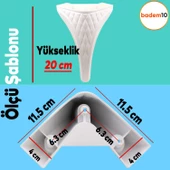 Petek Lüks Mobilya Kanepe Ayakları Tv Ünitesi Koltuk Konsol Ayağı 20 Cm 4 Adet - 4