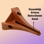 Petek Lüks Mobilya Kanepe Tv Ünitesi Koltuk Puf Ayağı 20 Cm Kahverengi Konsol Ayakları 4 Adet thumbnail 4