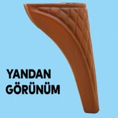 Petek Lüks Mobilya Kanepe Tv Ünitesi Koltuk Puf Ayağı 20 Cm Kahverengi Konsol Ayakları 4 Adet thumbnail 5