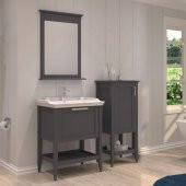 Orka Bastle 65 cm Mat Antrasit Banyo Dolabı ve Boy Dolabı Takımı thumbnail 1