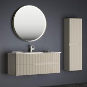 Orka Moonlight 120 cm Mat Vizon Banyo Dolabı ve Boy Dolabı Takımı - 1