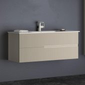 Orka Moonlight 120 cm Mat Vizon Banyo Dolabı Alt Modül ve Lavabo thumbnail 1