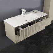 Orka Moonlight 120 cm Mat Vizon Banyo Dolabı Alt Modül ve Lavabo thumbnail 2