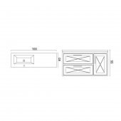 Denko Tokyo 100cm MDF Ud Banyo Dolabı Alt Modül ve Seramik Lavabo - 3