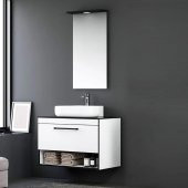 Orka Knidos 90 cm MDF Beyaz Banyo Dolabı Alt Modül ve Lavabo - 2
