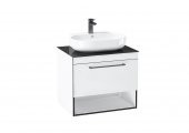 Orka Knidos 90 cm MDF Beyaz Banyo Dolabı Alt Modül ve Lavabo - 1