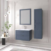 Denko Beyoğlu 75 cm MDF Mat Lacivert Banyo Dolabı Takımı ve Boy Dolabı - 1