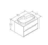 Orka Galia 80 cm Legnano Banyo Dolabı Alt Modül ve Lavabo - 4