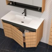 Orka Ricato 100 cm Morgana Kiraz Banyo Dolabı Takımı, Boy Dolabı - 2