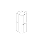 Orka Likya 100 cm Antrasit Banyo Dolabı Takımı ve Boy Dolabı - 4