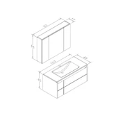 Orka Likya 100 cm Mat Antrasit Banyo Dolabı Takımı thumbnail 4