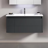 Orka Likya 100 cm Antrasit Banyo Dolabı Takımı ve Boy Dolabı - 3