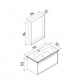 Orka Clay 100 cm Toprak Banyo Dolabı Takımı thumbnail 3