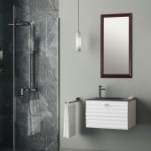 Orka Anzer 60 cm MDF Beyaz Banyo Dolabı Takımı - 1