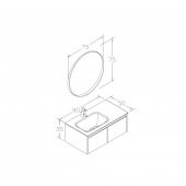 Orka Lisbon 90 cm Mat Beyaz Banyo Dolabı Alt Modül ve Lavabo thumbnail 4