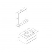 Orka Galia 100 cm MDF Ella Banyo Dolabı Takımı - 3
