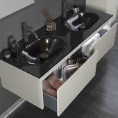 Orka Lisbon 132 cm Kaşmir Banyo Dolabı Alt Modül ve Lavabo thumbnail 3