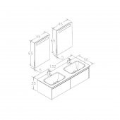 Orka Lisbon 132 cm Kaşmir Banyo Dolabı Alt Modül ve Lavabo thumbnail 4