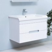Denko Tuana 80 cm MDF Beyaz Banyo Dolabı Alt Modül ve Lavabo thumbnail 1