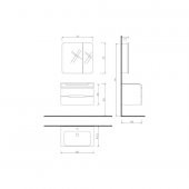 Denko Tuana 80 cm MDF Beyaz Banyo Dolabı Alt Modül ve Lavabo thumbnail 3