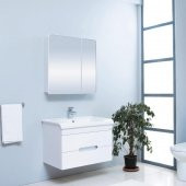 Denko Tuana 80 cm MDF Beyaz Banyo Dolabı Takımı - 1