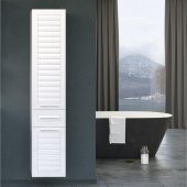 Orka Perge 100 cm MDF Beyaz Banyo Dolabı Takımı ve Sepetli Boy Dolabı - 3