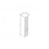 Orka Perge 85 cm MDF Beyaz Banyo Dolabı Takımı ve Boy Dolabı - 5