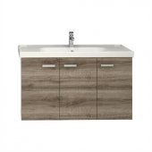 Turkuaz Frame Etajerli Lavabo 100*45cm ve Terra Banyo Dolabı-Alize thumbnail 2