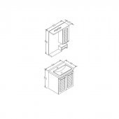 Orka Perge 65 cm MDF Banyo Dolabı Takımı - 3