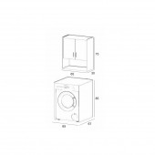 Denko Marmara 65 cm MDF Çamaşır Makinesi Banyo Dolabı Takımı thumbnail 2