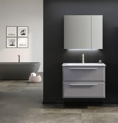 Orka Nuvola 80 cm Gri Banyo Dolabı Takımı thumbnail 1