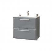 Orka Nuvola 65 cm MDF Parlak Gri Banyo Dolabı Takımı - 2