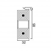 Denko Burcu 32 cm MDF Bej Üst Yan Dolap thumbnail 3