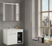 Denko Latte 65 cm MDF Beyaz Banyo Dolabı Alt Modül ve Lavabo - 2