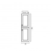 Denko Beyoğlu 35 cm MDF Gri Banyo Boy Dolabı - 3