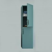Denko Beyoğlu 35 cm MDF Mat Yeşil Banyo Boy Dolabı - 1