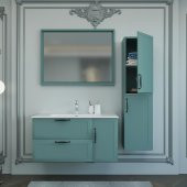 Denko Beyoğlu 35 cm MDF Mat Yeşil Banyo Boy Dolabı - 2