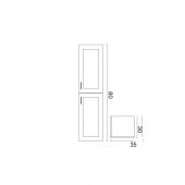 Denko Beyoğlu 35 cm MDF Mat Yeşil Banyo Boy Dolabı - 3
